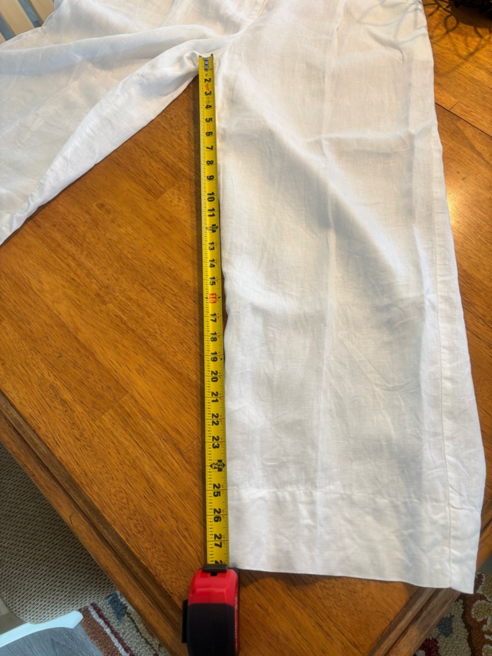 NEW Eileen Fisher Wide-Leg Linen Blend Pants in White - Picture 8 of 8